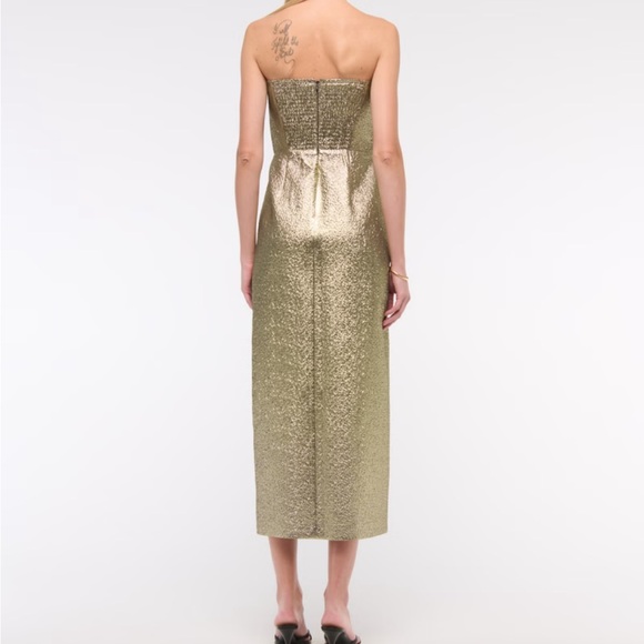 Abercrombie & Fitch Gold Strapless Dress - Picture 4 of 7